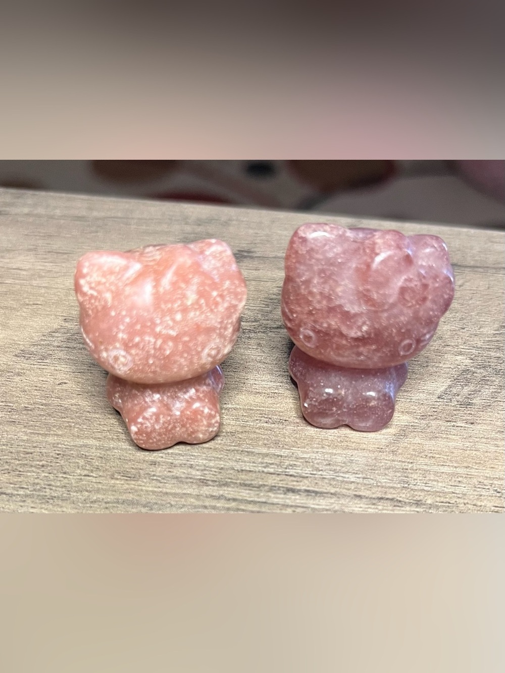 🍓 Strawberry Quartz Hello Kitty Pair 🍓